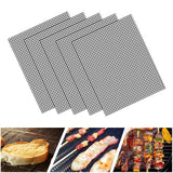 LOOCH BBQ Mesh Grill Mat Set of 5 - Heavy Duty Nonstick Mesh Grilling Mats & Barbecue Accessories - Reusable and Easy to Clean - Works on Gas, Charcoal, Electric Grill and More - 15.75 x 13 Inch LOOCH