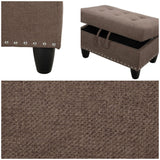 Trygoal L Shaped Couches for Living Room, Sectional Couch Living Room Furniture with Storage Ottoman, Modular Sectional Sofa with Movable Chaise for Apartment Office, Brown Trygoal