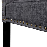 Yaheetech Dining Chairs with Rubber Wood Legs and Non-Woven Fabric Armless Chairs for Kitchen Living Room Hotel Wedding Lounge Reception, Set of 6, Dark Gray Yaheetech