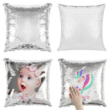 HMQIANG Sublimation Sequin Pillow Cases Blank 16 x 16 Inch 4PCS Silver and White Reversible Mermaid Flip Glitter Pillow Covers HMQIANG