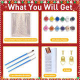 Christmas Paint by Numbers Kits for Adults - Painting by Numbers Kit Tree, Christmas Tree Adults Paint by Number Kits on Canvas Without Frame Oil Painting Acrylic Paints for Home Wall Decor 16X20 inch ajepon