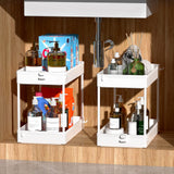 SPACEKEEPER Storage Cart, 4-Tier Mobile Shelving Unit, Bathroom Rolling Cart Utility Storage Organizer Shelf for Kitchen Living Room Bathroom Laundry Room & Dressers, White SPACEKEEPER