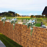 TOOKNIN Natural Reed Fence,6FT X 16.4FT Bamboo Fencing Privacy Reed Screening for Outdoor, Gallery, Restaurant, Hotel, Patio (Brown) TOOKNIN