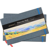 JOY SPOT! 5.5" x 8.5" Watercolor Pad, Pack of 2 (76 Sheets), 110 lb (230 GSM), Acid-Free Paper, Watercolor Book with Linen Bound for Watercolor Techniques and Mixed Media JOY SPOT!