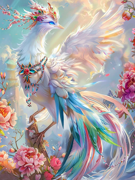 Rousp Extra Large Diamond Art Kits for Adults Gorgeous Phoenix Diamond Painting Big Size Full Drill Beginners Craft Kits for Home Wall Decor Gifts 24x32 Inches Rousp