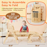 Vinworlf 8 in 1 Pikler Triangle Set, Foldable Baby Climbing Toys, Montessori Climbing Set with Arch&Ramp&Ladder&Whiteboard, Toddler Climbing Toys, Indoor Playground Climbing Toys for Toddlers 1-3 Vinworlf