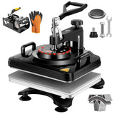 VIVOHOME Upgraded 5 in 1 Combo Multifunctional Swing Away Clamshell Printing Sublimation Heat Press Transfer Machine for T-Shirt Hat Cap Mug Plate 15 x 12 Inch Black VIVOHOME