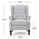 Christopher Knight Home Earlean Fabric Recliner (Set of 2), Light Gray, Dark Brown Christopher Knight Home