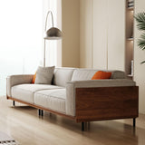 NessCarsti Modern 4-Seater Sofa for Living Room - Comfortable Timecloud Couch with Wood Frame and Metal Legs, Easy Assembly, Ideal for Office, Apartment, or Living Room, 111.81", Grey NessCarsti