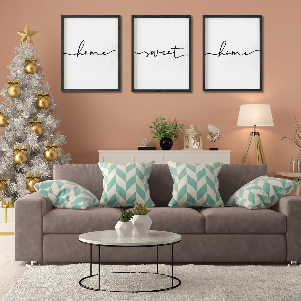 Heiple Set of 3 Framed Farmhouse Home Sweet Home Sign 11’’x14’’ Above Bed Wall Decor for Bedroom Decor and Living Room Wall Art Wood Signs (Black, 11''x14) Heiple
