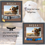 SUPERPAWS Pet Collar Memorial Shadow Box Dog Picture Frame 9.2""x9.2"", Cat or Dog Memorial Gift Pet Sympathy Remembrance Gift Keepsake DIY Name for Multi Sizes Dogs, wood, HN0EPMF-BL10 SUPERPAWS