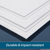 Genesis 2ft x 2ft Smooth Pro White Ceiling Tiles - Easy Drop-in Installation – Waterproof, Washable and Fire-Rated - High-Grade PVC to Prevent Breakage - Package of 12 Tiles Genesis