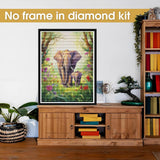 Bimkole 5D Diamond Art Kits for Adults Elephant Spring, Full Drill DIY Rhinestone Embroidery Set Paint with Diamonds Art by Number Kits Cross Stitch Home Wall Craft Decoration 12x16 inch Bimkole