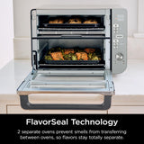 Ninja Double Stack XL Countertop Oven & Air Fryer, 12-in-1, Flexdoor, FlavorSeal, SMART FINISH with DualZone Technology, Countertop Oven, Air Fryer, Bake, Broil, Reheat, Pizza, Stainless Steel, DCT601 Ninja