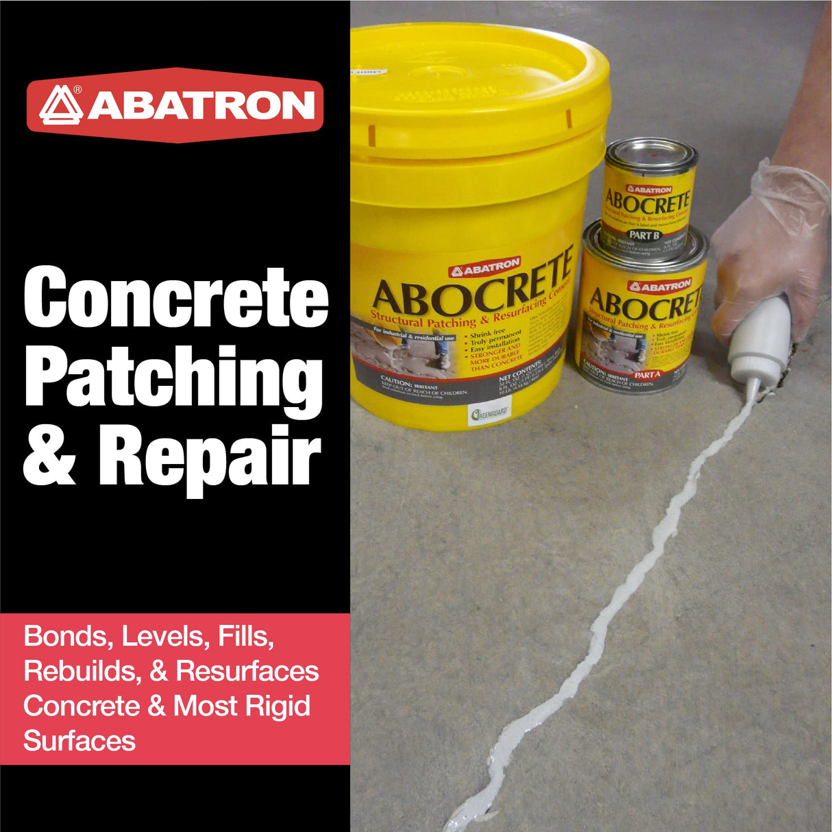 ABOCRETE- Structural Patching & Resurfacing Cement- 5 Gallon Kit- Light Gray Abatron