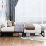 XINXINYAN Metal Bed Frame Queen Size 10 Inch,Black Heavy Duty Queen Mattress Foundation,No Box Spring Needed,Noise Free,Easy Assembly XINXINYAN