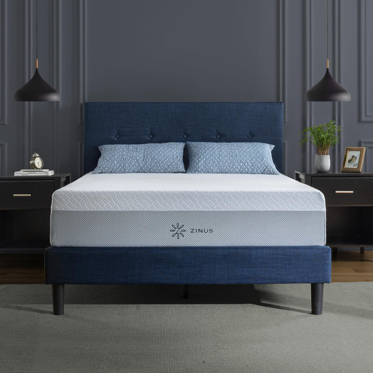 ZINUS 12 Inch QUADCOOL Memory Foam Mattress, King, Cool to Touch Soft Knit Cover, Cooling Gel Infusion, CertiPUR US Certified ZINUS