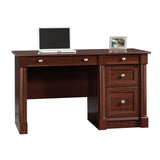 Sauder Palladia Computer Desk with Drawers, Home Office Desk with File Cabinet Storage Drawer, Cable Management, Keyboard Tray, in Select Cherry Finish Sauder