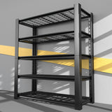 NEXVRTAU 5-Tier Heavy Duty Garage Shelving Unit with Wire Shelves,3000 LBS Capacity Metal Storage Rack 76"H x 60"W x 24"D,Adjustable Boltless Steel Shelves for Garage,Basement,Pantry,Warehouse.1 Pack Nexvrtau