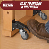 Workbench Caster kit 4 Heavy Duty Retractable Casters with Urethane Wheels Designed to Lift & Lower Workbenches Machinery & Tables 840 lb Total Weight Capacity Peachtree Woodworking Supply