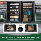 Letaya Metal Garage Storage Cabinets with Lock Door and Adjustable Shelves, Steel Tool Cabinets for Home,Office,Warehouse Organisieren (Black, 75" H) Letaya