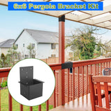 4 Pcs Pergola Brackets 6x6 (Actual 5.6 "x 5.6") Rafter Post Brackets，Deck Railing Brackets, Pergola Kit for Wood Posts or Deck Railing (with Screws) XIHUWZ