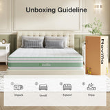 Novilla Queen Mattress 14 Inch, Hybrid Mattress Queen for Motion Isolation, Gel Memory Foam with Pressure Relief for Cool Night Sleep, Medium Firm Mattresses with Pillow Top, Certipur-Us Certified Novilla
