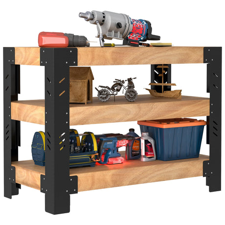 DARTIIA Work Bench Leg Kit, Adjustable Workbench for Garage Storage Shelving Frame, Customizable Sizes for Workbench Legs, Heavy-Duty Metal Work DARTIIA