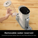 Ninja Pods & Grounds Single-Serve Coffee Maker, K-Cup Pod Compatible, Brews Grounds, Compact Design, 56-oz. Reservoir, 6-oz. Cup to 24-oz. Travel Mug Brew Sizes, Iced Coffee Maker, Stone, PB041ST Ninja