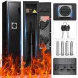 HEANVO 2-3 Rifle Gun Safe, Quick Access Gun Safe with Alarm, Home Gun Safe with Digital Keypad, Compact Long Gun Safe with Removable Spacer and LED Lights HEANVO