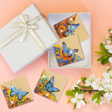 LINGFANG 4 Pcs Diamond Painting Bookmark, Diamond Art Kit for Adults, DIY Diamond Art Kits for Adults, Book Corner - Protecting Bookmark Craft Supplies Kits for Book Lovers (Sunflower Butterfly) LINGFANG