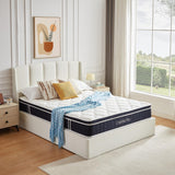 CMFOBAMTS Queen Mattress, 10 Inch Memory Foam Hybrid Mattress in a Box with Independent Spring for Motion Isolation and Pressure Relief, Comfortable Medium Firm Mattress CMFOBAMTS