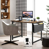 Lufeiya Home Office Desks 47 inch Desk for Bedroom Modern Simple Student Study Table 48 Vintage Writing Computer Desk, Rustic Brown Lufeiya