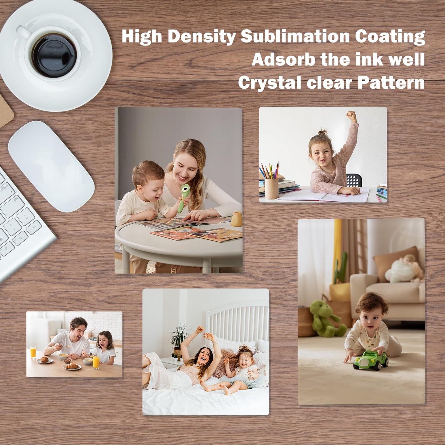 WANZELONYO Sublimation Photo Blanks 8x10 Inch 4 PCS Acrylic Sublimation Plate Plaque Picture Frame for Decoration Bulk