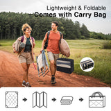 OLANLY Waterproof Outdoor Rug 5x8 ft, Reversible Outdoor Plastic Straw Rug with Leaf Pattern, RV Mat, Indoor Outdoor Carpet for Patio, Camping, Balcony, Deck, Backyard, Black & Beige OLANLY