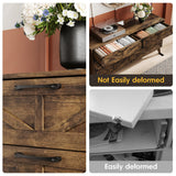 Fameill 59'' Farmhouse 6 Drawers Dresser, Wide Wood Dresser TV Stand, Storage Cabinet with Metal Handles and Generous Storage Space, Dresser for Bedroom, Closet, Hallway, Rustic Brown Fameill