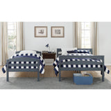 DHP Brady Wood Bunk Bed Frame, Twin over Full, Grey DHP