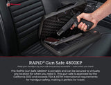 Hornady Rapid Safe 4800KP - Portable Gun Safe for Firearms - RFiD Safe for Fast, Multiple Method Entry - Includes Rapid Safe, RFiD Wristband, Key Fob, 2 Decals, 2 Barrel Keys and Security Cable Hornady