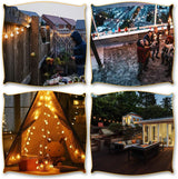 LOENDE Battery Operated Globe String Lights 16FT Waterproof 30 LED 8 Modes Outdoor String Lights Crystal Ball String Light with Timer for Backyard Garden Balcony Pergola, Warm White (2 Pack) LOENDE