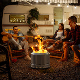 ROOMTEC 19.5" Smokeless Fire Pit, Portable Wood Burning Firepit with Stand and Bag, Easy Clean Bonfire with Removable Ash Pan, Low Smoke Fireplaces for Camping, Patio and Outside ROOMTEC