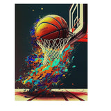 Treff Diamond Painting Kits, Basketball Art Painting, 5D Diamond Art Painting Kits for Adults, Full Square Drill Diamond Art Paint, Gem Art Drill Home Decoration, 8 x 12 Inch Treff
