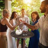 VINGLI 40" Outdoor Bar Table, High Top Table, Cast Aluminum Outdoor Pub Table 40-Inch Height, Round Bar Table Bistro Table for Patio, Cocktail, Bistro(28" Dia x 40 H) VINGLI