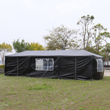 10x30ft Outdoor Party Tent with 8 Removable Sidewalls, Waterproof Canopy Patio Wedding Gazebo Events Party Tent, Black Generic