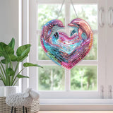 SKRYUIE Hanging Diamond Art Kits for Adults Pendant Dolphin, Special Shaped Crystal DIY Diamond Painting Kit, Acrylic Board Wreath Pendants Double Sided, Home Decor 7.48 x 7.32 Inch c1 SKRYUIE