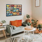 American National Parks Puzzle for Adults 1000 Pieces, PICKFORU Travel Poster Landscape Puzzle Scenery of Zion Yellowstone Yosemite with Animals, Scenic Jigsaw Puzzles for Adults Mountain Scene PICKFORU