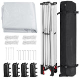 Yaheetech 10x10 Pop Up Canopy Tent with Vent, Easy Set Up Tent, Instant Sun Shelter Canopy with Wheeled Bag, 4 Sandbags, 12 Stakes & 4 Ropes, for Parties, Beach, Outdoor, White Yaheetech