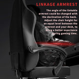 LEMBERI Big and Tall Gaming Chair 400lb Weight Capacity,Gamer Chairs for Adults,Video Game Chair wth Footrest,Racing Style Computer Gamer Chair with Headrest and Lumbar Support (Gray) LEMBERI