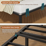 DICTAC Corner Full Bed Frame with 2 Storage Drawers and Charging Station Full Size Platform Bed Frame with Led Lights and Upholstered Guardrail Daybed for Living Room, Bedroom and Guest Room, Gray DICTAC