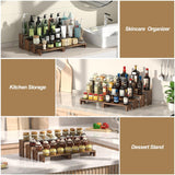 2 Set Large Wooden Tiered Riser Display Stands for Vendor Events,Stackable Wooden Cupcake Stand,Farmhouse Decor Wood Dessert Table Display Set,Vendor Booth Display Items,Food Display Risers for Party（12-11.2-10.4-9.6IN） Vecxoty