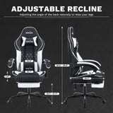 Ergonomic Video Gamer Chairs Gaming Computer Chairs Gamer Chairs for Adults Massage Lumbar Support Swivel Height Adjustable Headrest Backrest SUKIDA